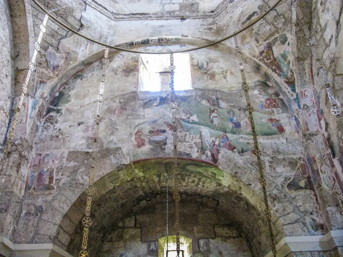 Frescoes inside Gradac monastery