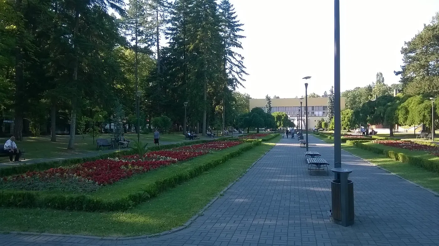 The park in Vrnjačka Banja, a spa town in central Serbia