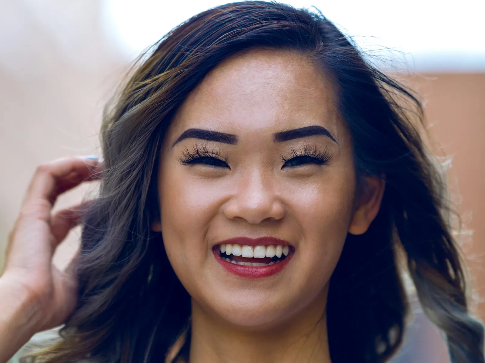 A bright, confident smile