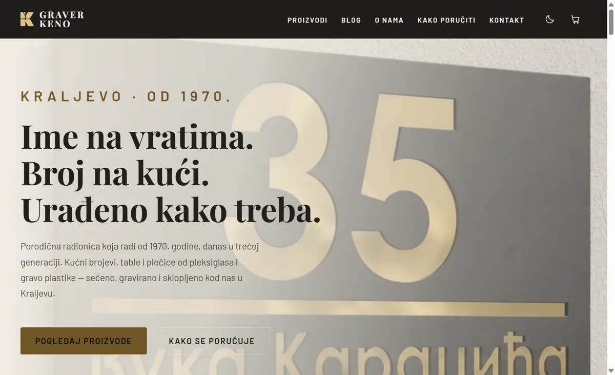 The Graver Keno website homepage