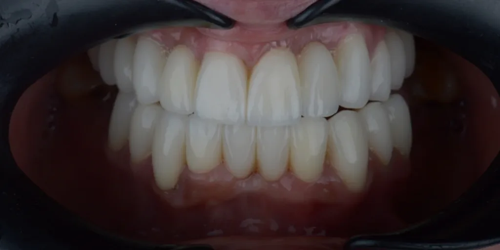 After: a whole bite rebuilt after gum disease