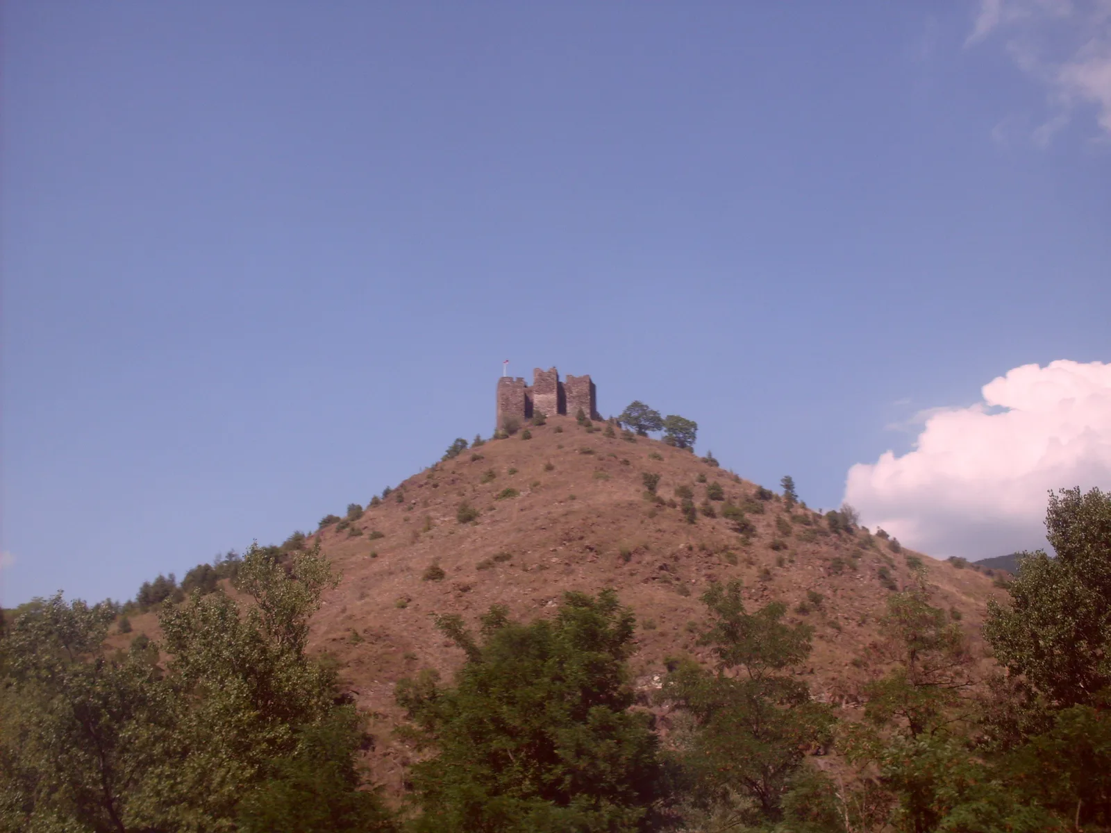 Maglič fortress on a hilltop above the Ibar valley near Kraljevo