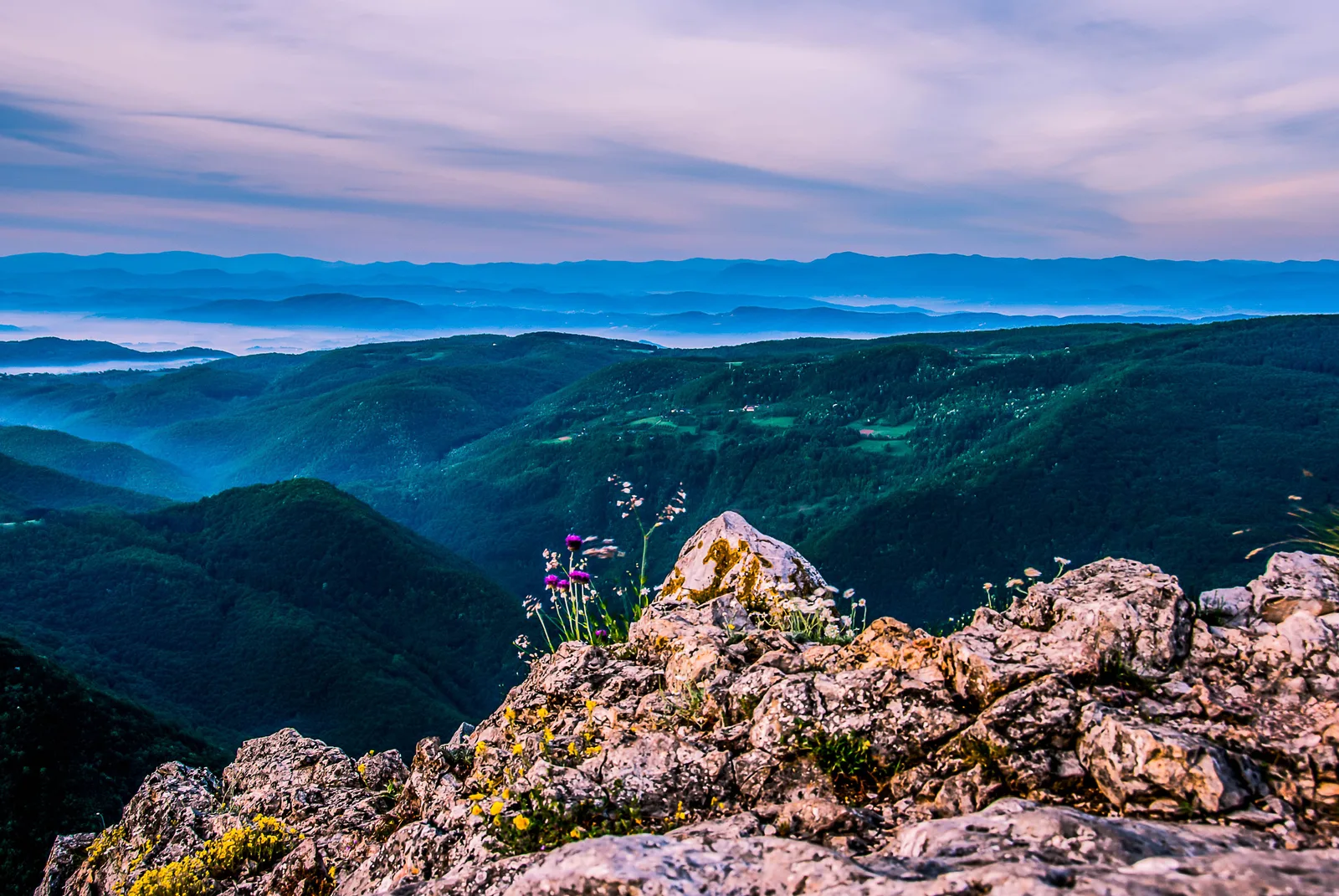 The Ovčar–Kablar gorge in central Serbia at dusk