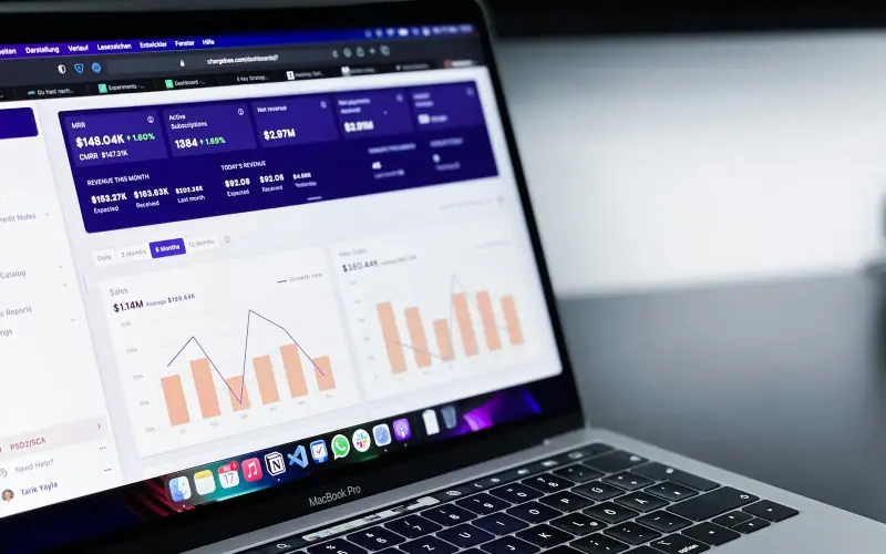 An advertising dashboard on a laptop